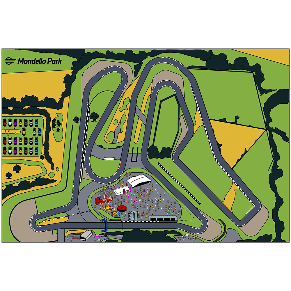 Mondello Park Cartoon Map Sticker